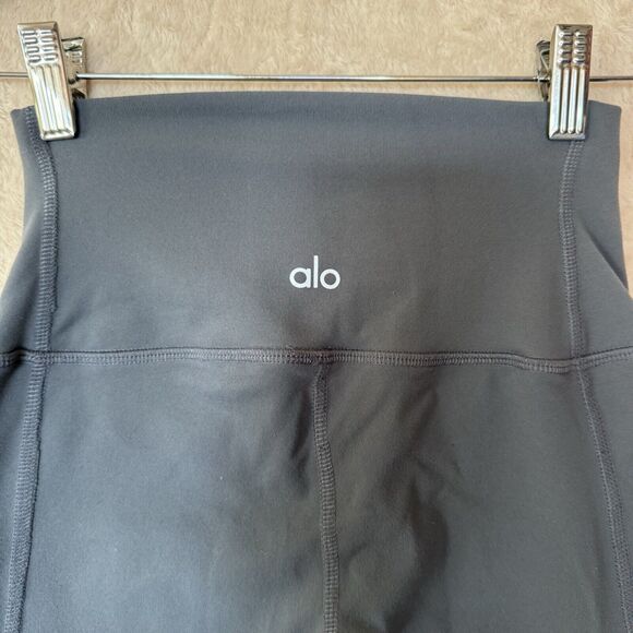 Alo Yoga Leggings Womens XS (2-4)‎ Gray High Waisted Moto Gym Running Athleisure - Picture 11 of 16